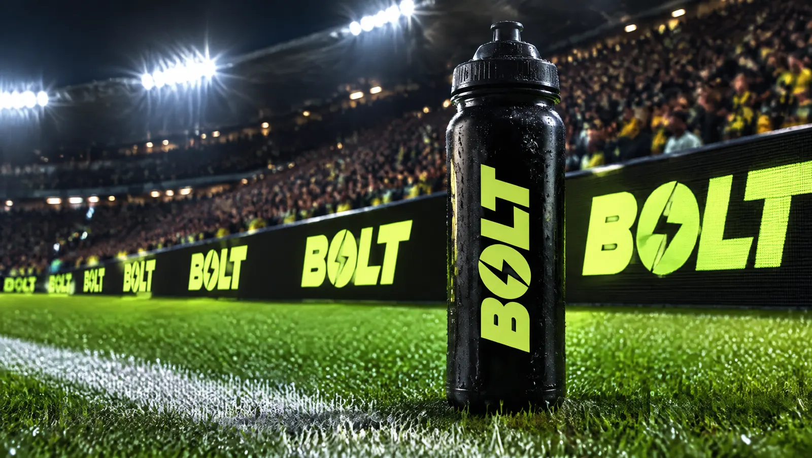 BOLT branding: stadium boards